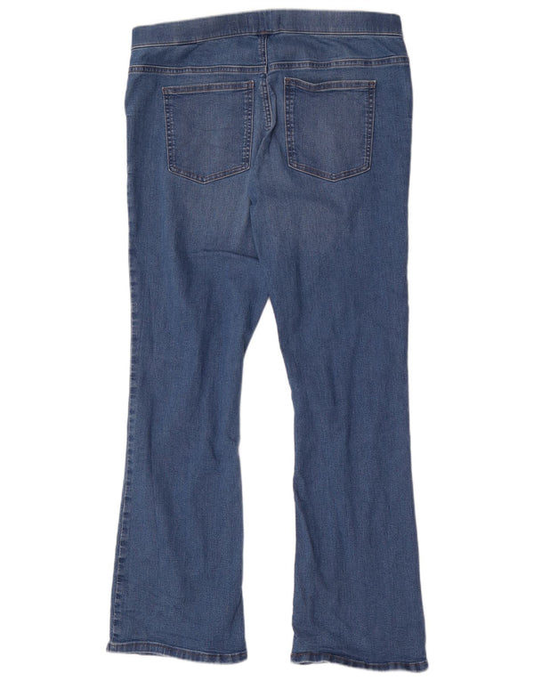 Marks & Spencer Dame Slim Flared Jeans UK 16 Large W34 L30 Blue Bomuld