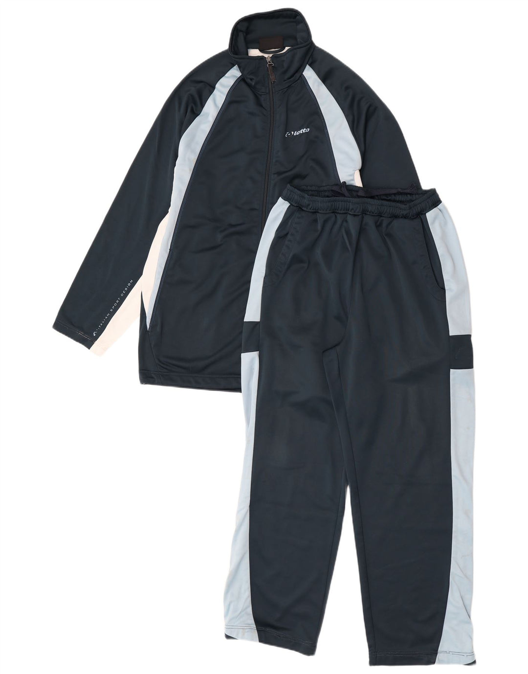 Lotto Hel træningsdragt til mænd Large Navy Blue Colourblock Polyester