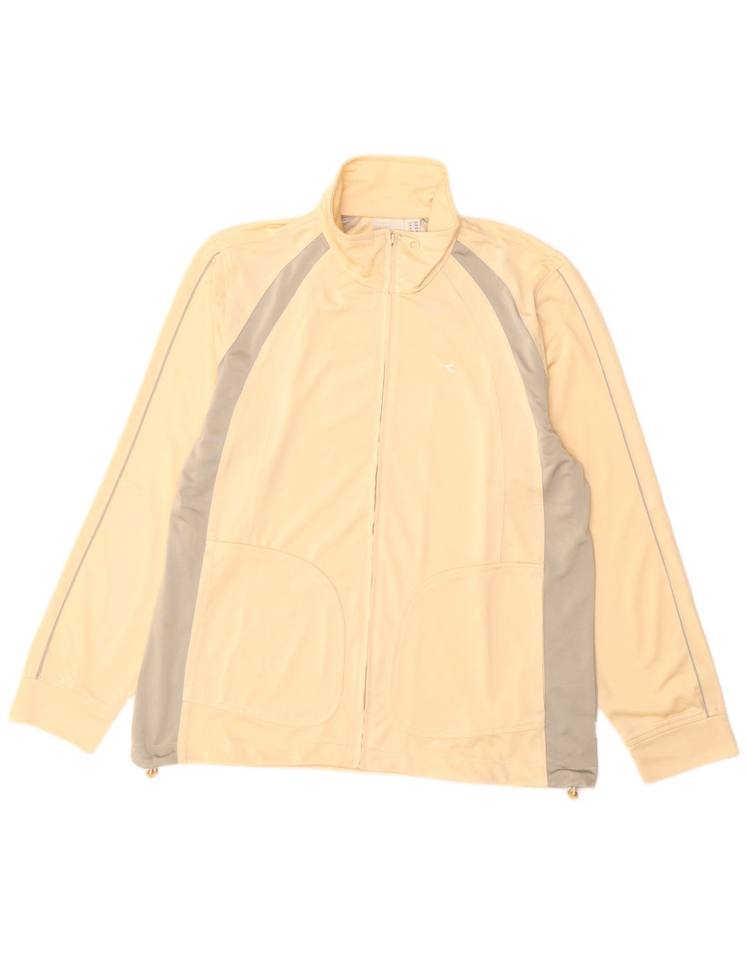 Diadora træningsdragt topjakke til kvinder UK 18 XL Beige Colourblock Polyester