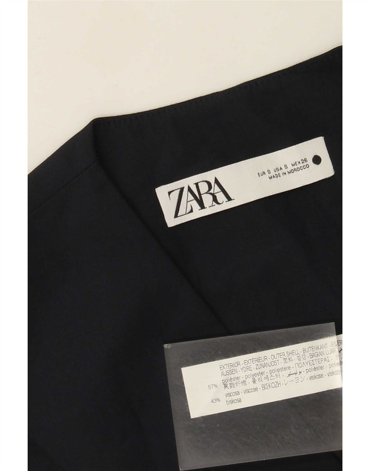 Zara Damevest UK 10 Small Navy Blue Polyester
