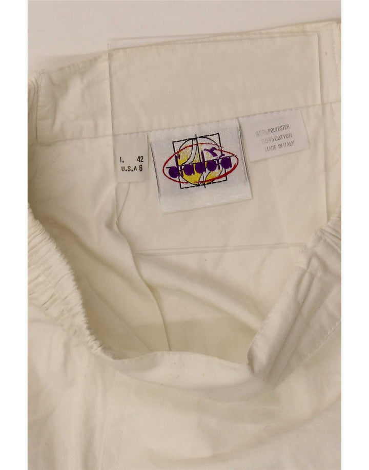 Diadora Grafisk tennisnederdel til kvinder IT 42 Medium White Polyester