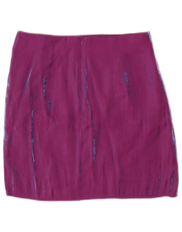 Annorlunda Dame Mini-nederdel UK 10 Small W28 Purple Viscose