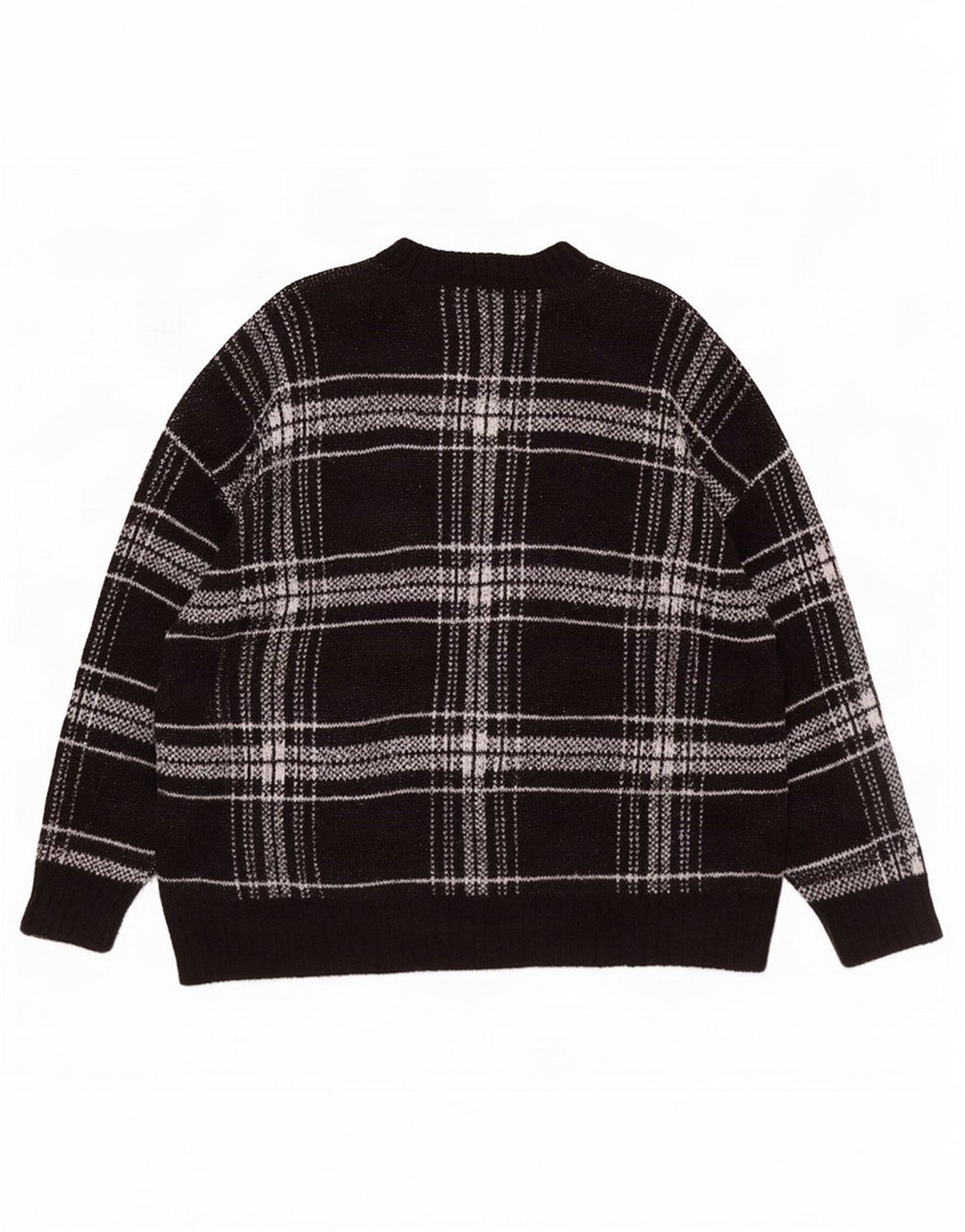 Marks & Spencer Dame sweater med rund hals DK 18 XL sort ternet