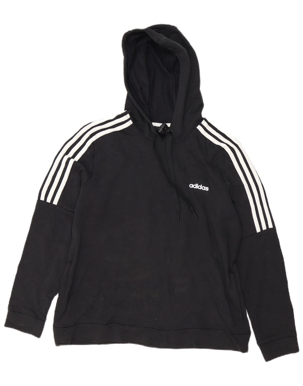 Adidas Dame Climalite Hoodie Jumper UK 16/18 Large Black Polyester