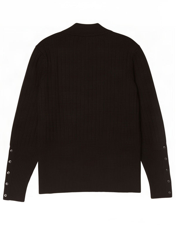 Marks & Spencer Womens Turtle Neck Jumper Sweater UK 14 Medium Black
