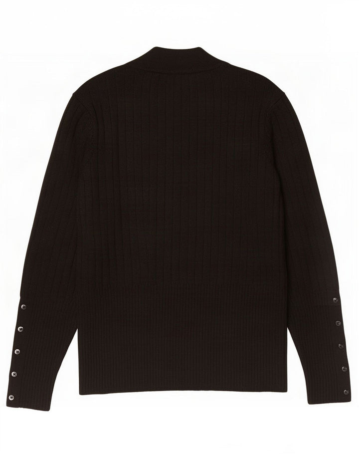 Marks & Spencer Dame Turtle Neck Jumper Sweater UK 14 Medium Black