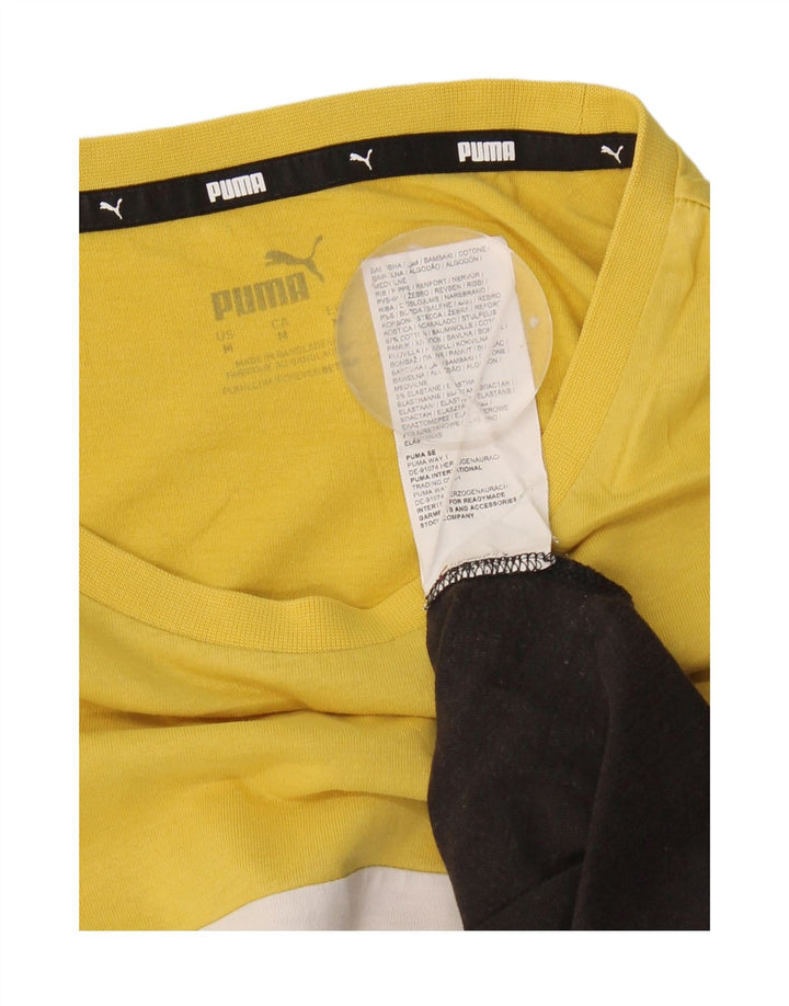Puma Herre T-Shirt Top Medium Flerfarvet Colourblock Bomuld
