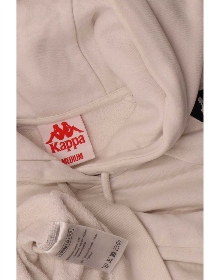 Kappa Herre grafisk hættetrøje Jumper Medium White Colourblock Bomuld