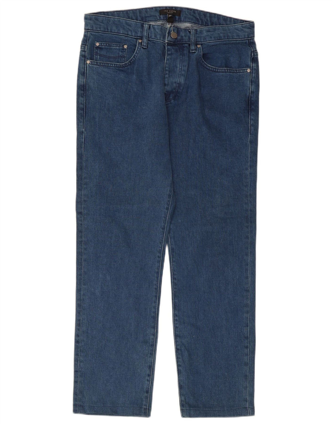 Ted Baker Straight Jeans til mænd W32 L27 Blå Lyocell