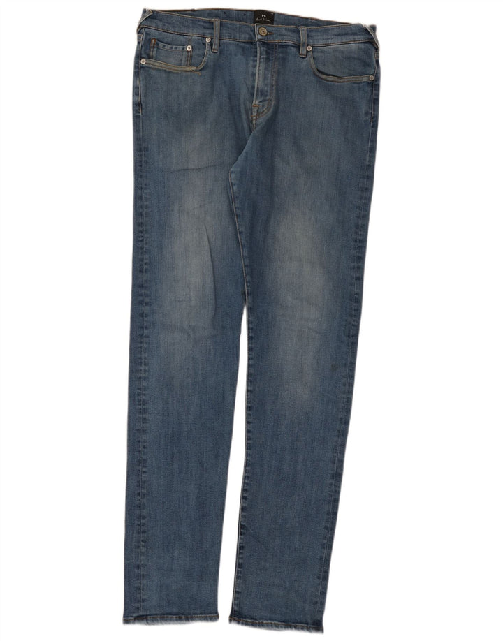Paul Smith Slim Jeans til mænd W34 L33 blå bomuld