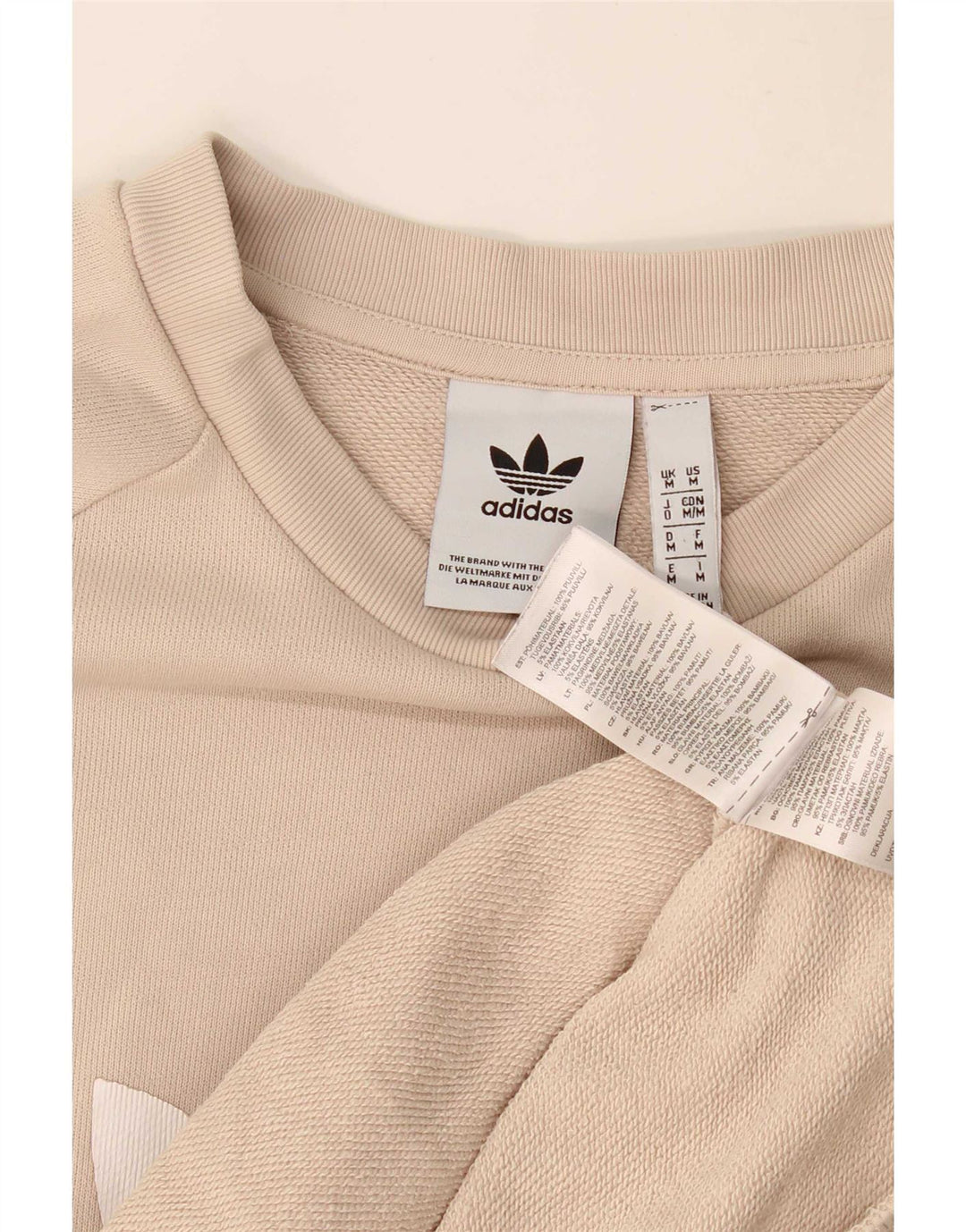Adidas Herre grafisk sweatshirt Jumper Medium Beige Bomuld