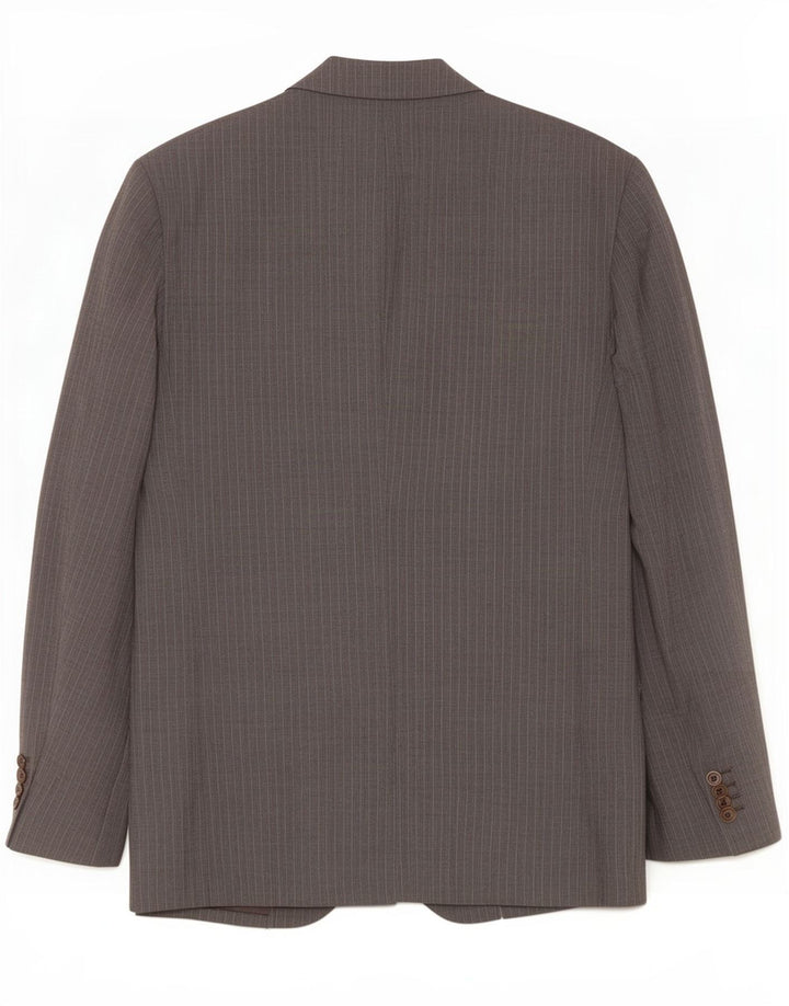 Massimo Dutti Herre 2-knaps blazerjakke EU 58 2XL Grå nålestribet uld