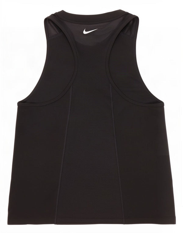 Nike Dame Dri Fit Vest Top UK 10 Small Black Polyester