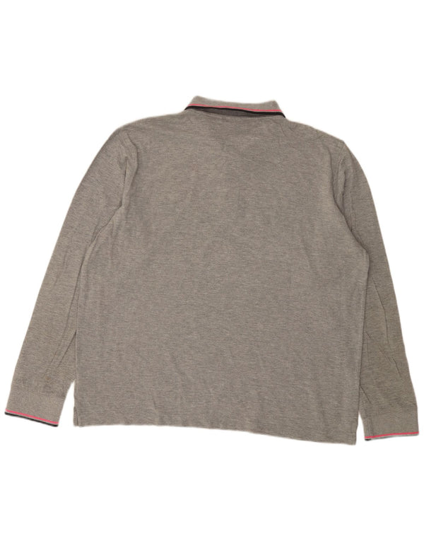 Lotto Langærmet Polo Shirt til mænd 2XL Grå Bomuld