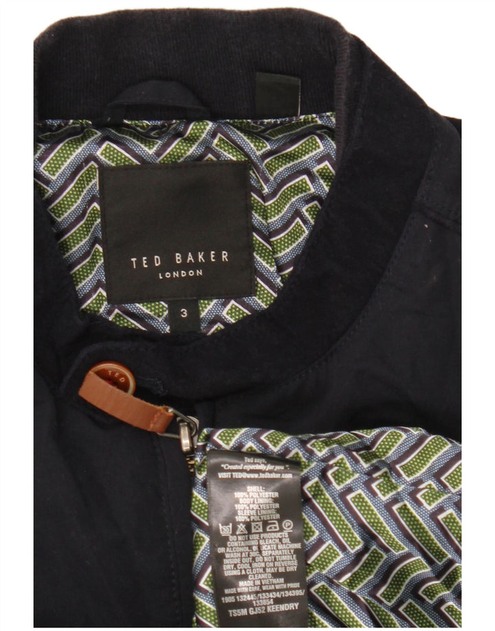 Ted Baker Bomberjakke til mænd str. 3 Medium Navyblå polyester