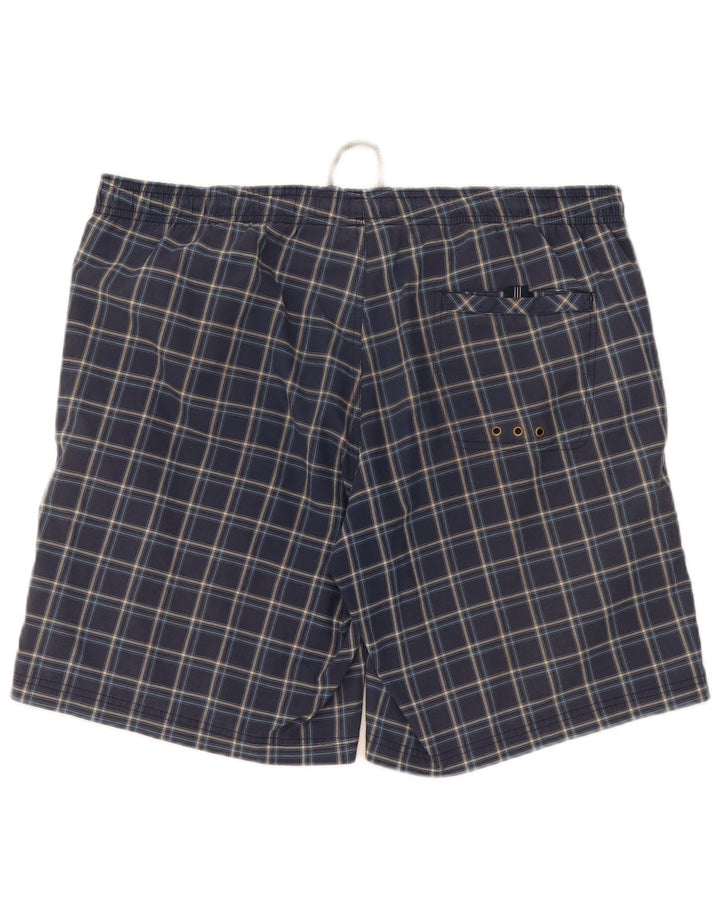 Adidas Badeshorts til mænd store marineblå ternet bomuld