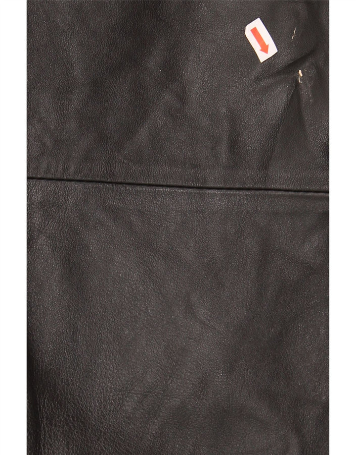 FABIO D Mens Leather Coat UK 36 Small Black Leather Vintage Fabio D and Second-Hand Fabio D from Messina Hembry 