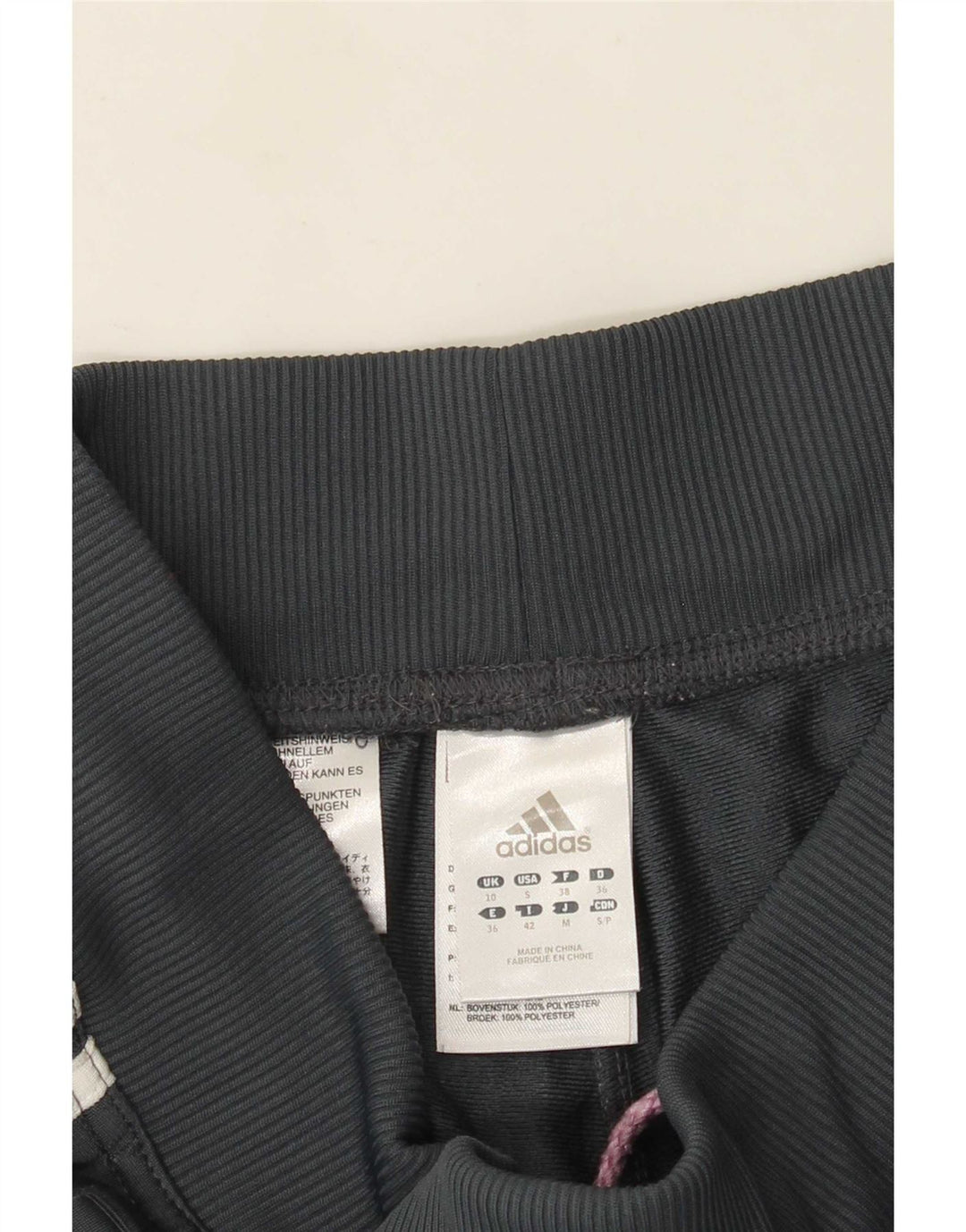 Adidas Træningsdragtsbukser til kvinder UK 10 Small Grå Polyester