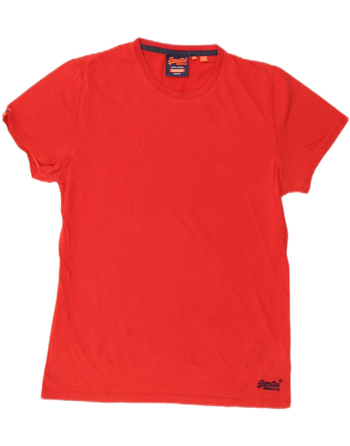 SUPERDRY Herre T-Shirt Top XL Rød Bomuld