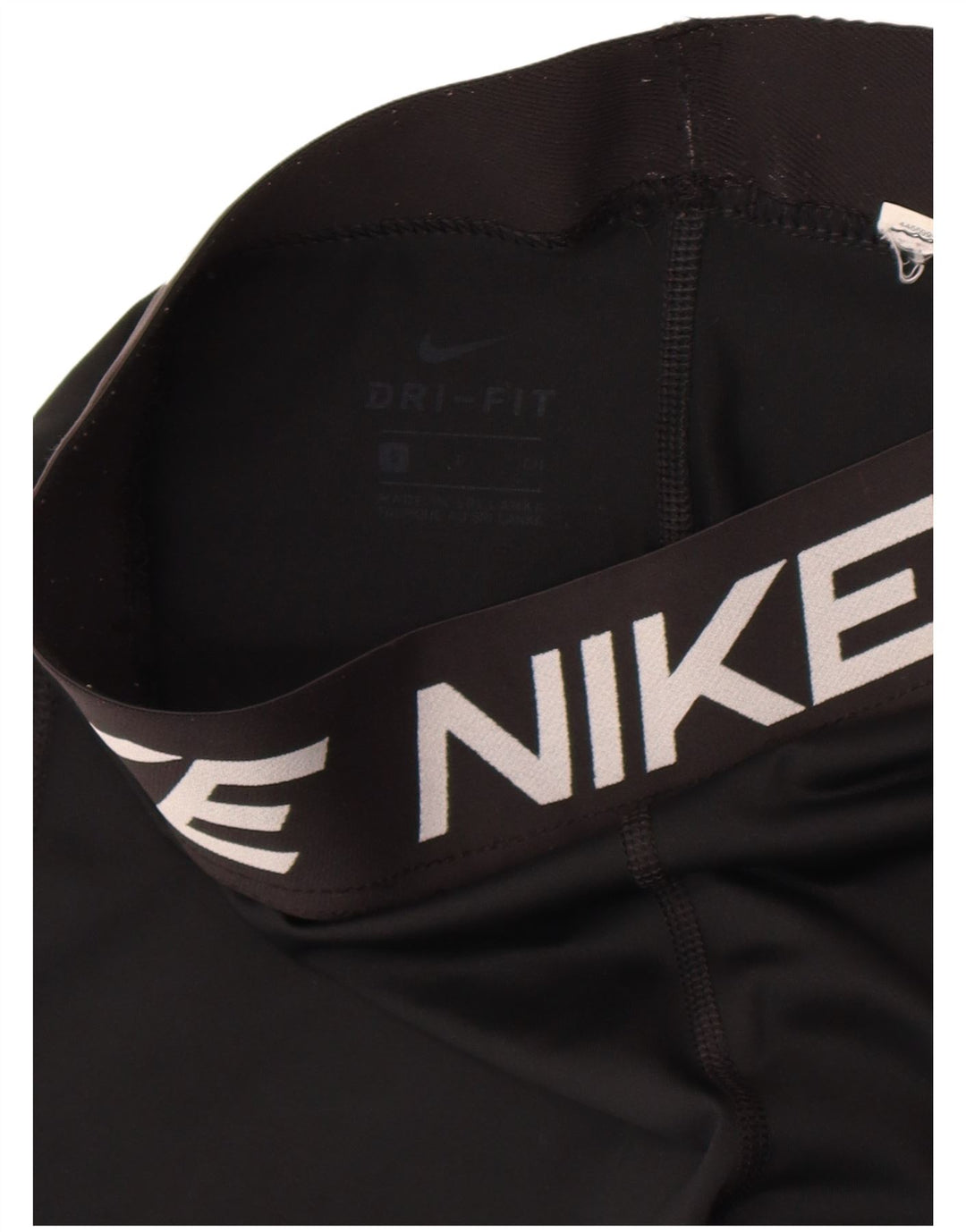 Nike Dame Dri Fit Grafiske Leggings UK 8 Lille Sort