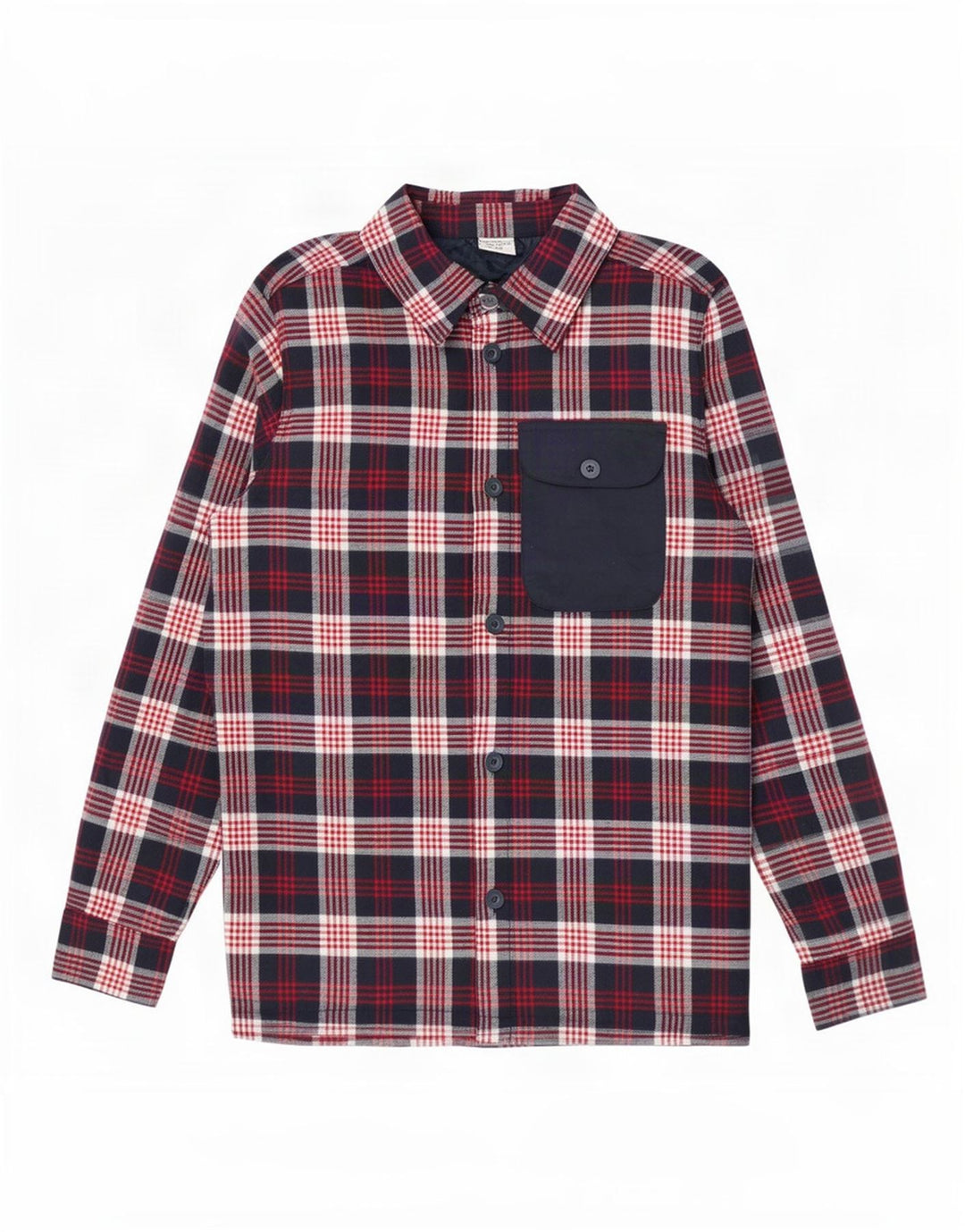 Active Touch herre skovhugger flannel skjorte medium marineblå ternet bomuld