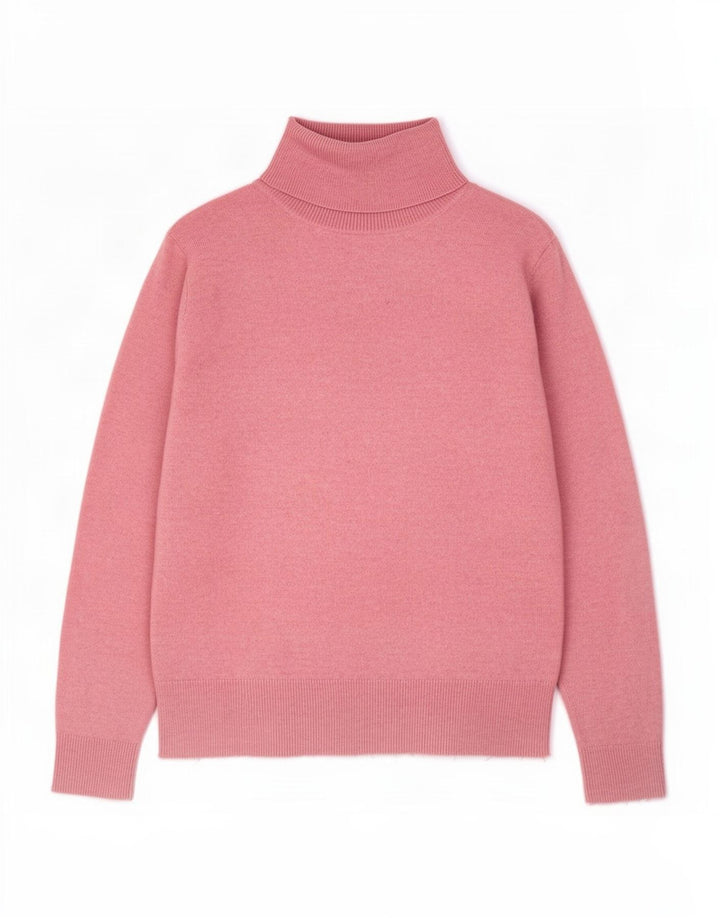 Marks & Spencer Dame Jumper Sweater med rullehals UK 6 XS Pink Polyester