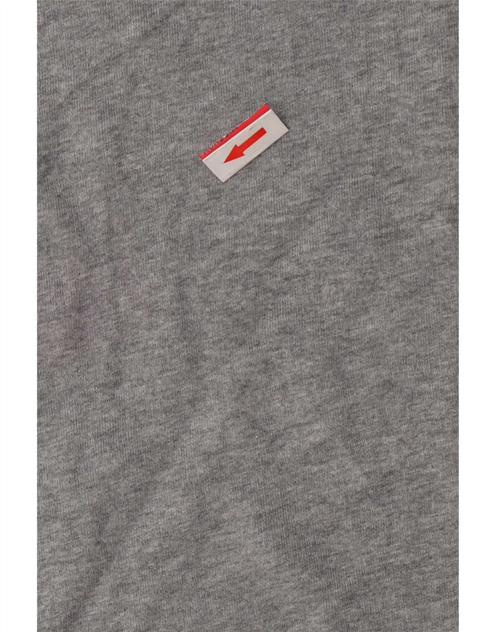 Tommy Hilfiger Dame Sweatshirt Jumper UK 14 Mellem grå stribet bomuld