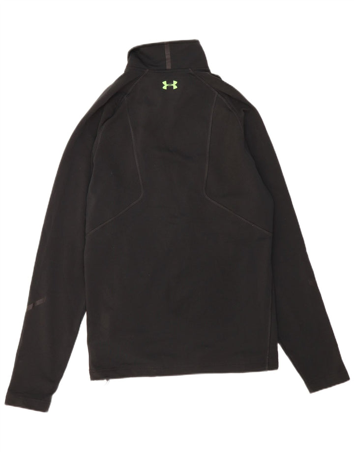 UNDER ARMOUR Herre Cold Gear Zip Neck Pullover Træningsdragt Top Medium Sort