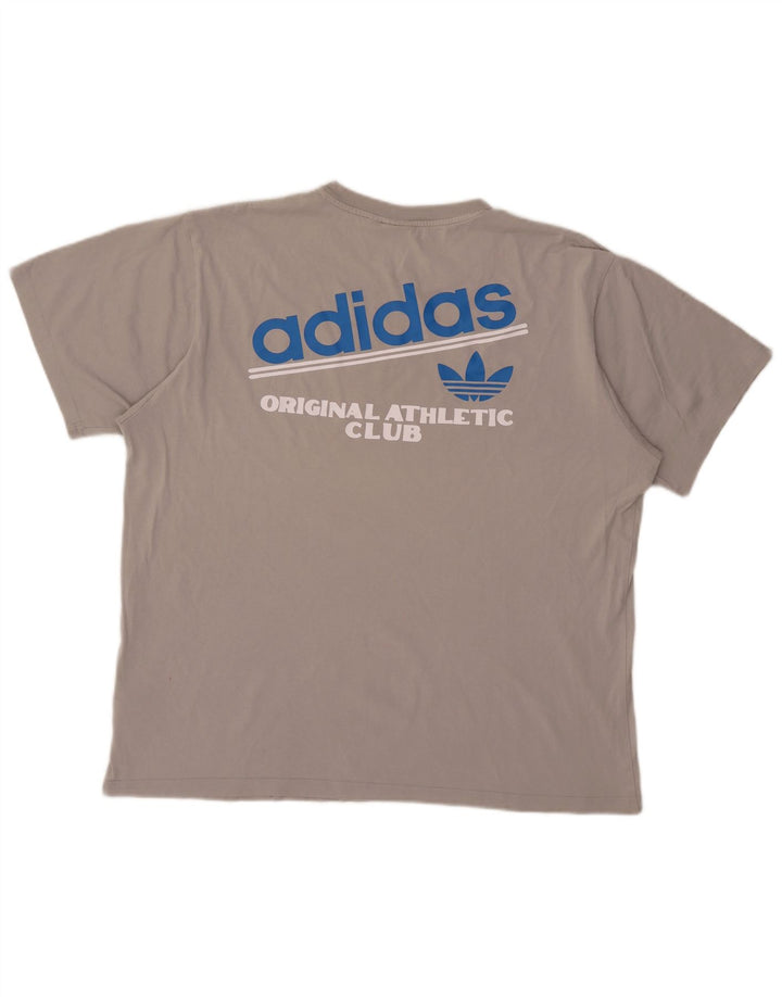 Adidas Herre T-Shirt Top XL Grå Bomuld