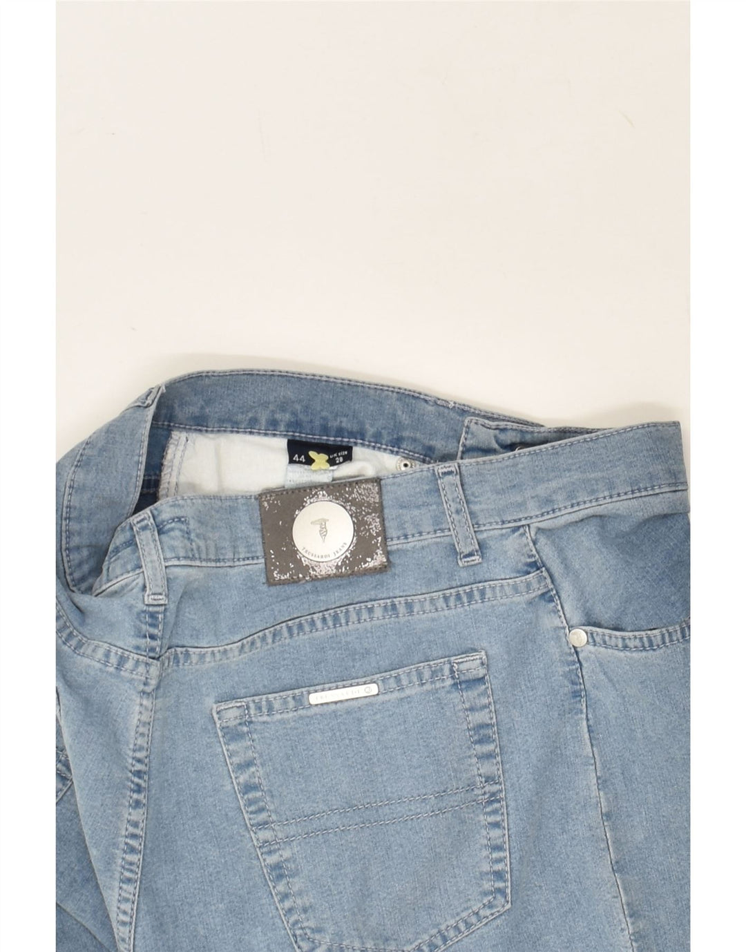 TRUSSARDI Womens Straight Jeans W28 L29 Blue Cotton Vintage Trussardi and Second-Hand Trussardi from Messina Hembry 
