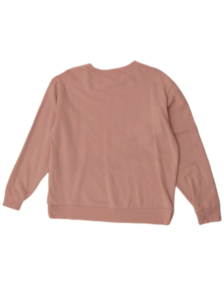 Marks & Spencer Dame Oversized Sweatshirt Jumper UK 14 Medium Pink Bomuld