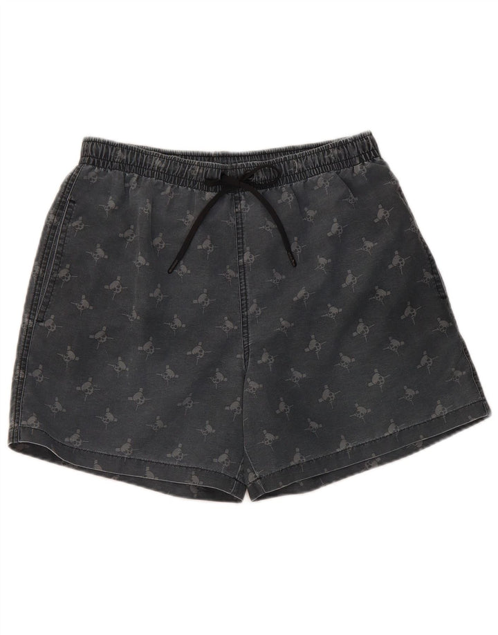 Zara Badeshorts med abstrakt mønster til mænd mellemgrå nylon