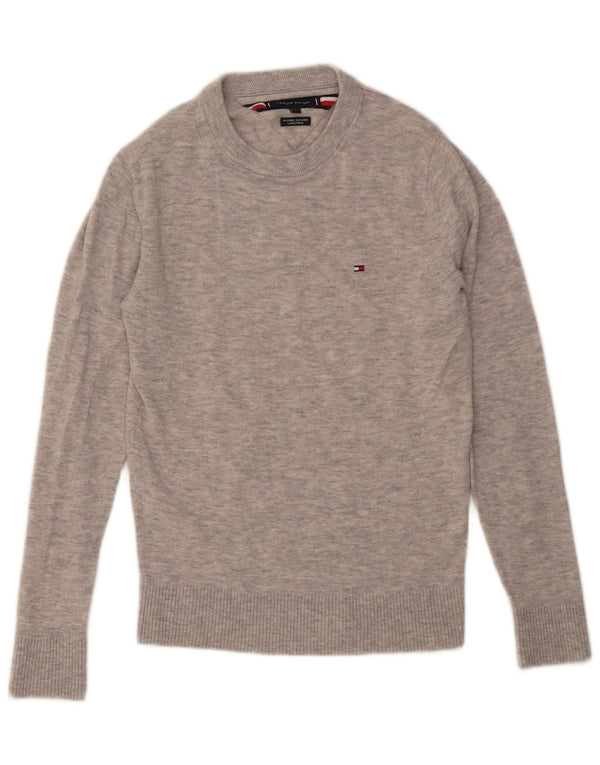 Tommy Hilfiger Herre Crew Neck Jumper Sweater Small Grå