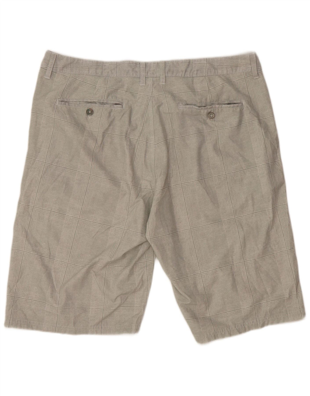 BKE Herre Athletic Fit Chino Shorts W38 XL Grå ternet
