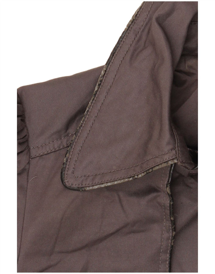 Lipsy Womens Trench Coat UK 12 Medium Grey Polyester