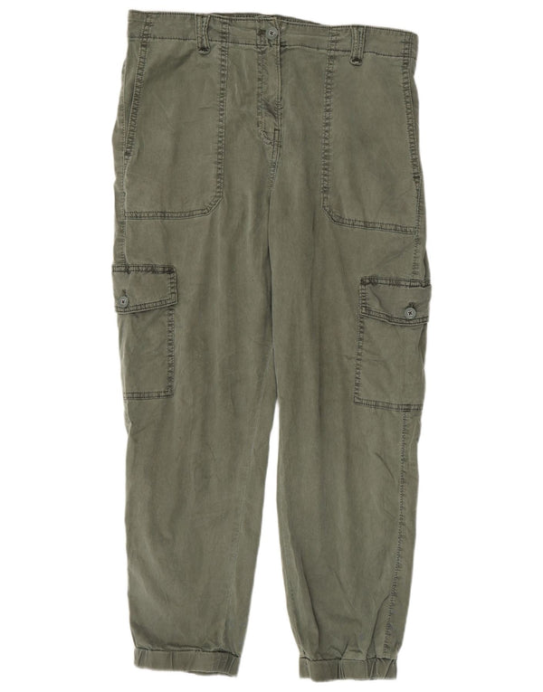 Marks & Spencer Joggers Cargo Bukser til kvinder UK 12 Medium W32 L26 Khaki