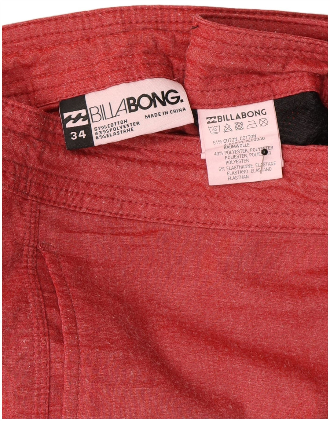 Billabong Badeshorts til mænd store røde flækkede bomuld