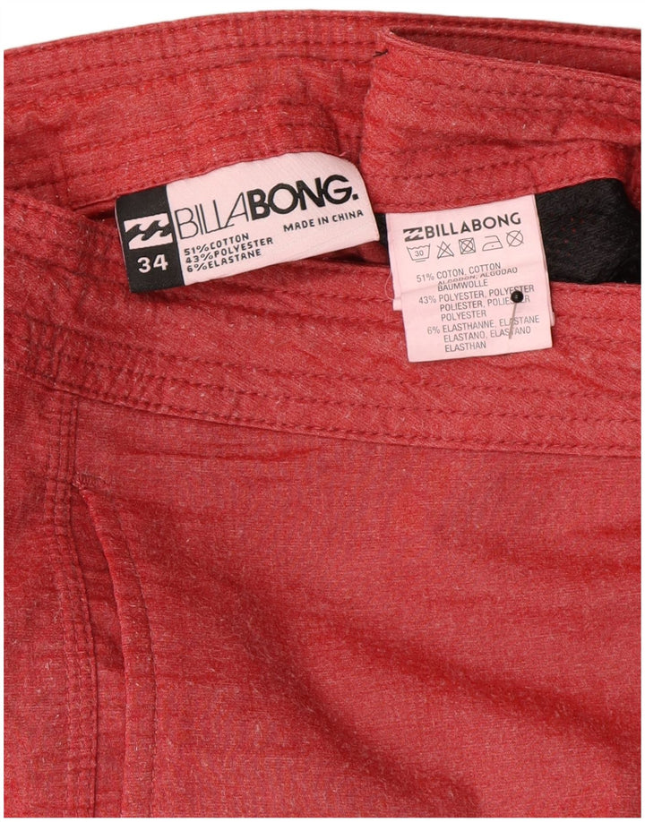 Billabong Badeshorts til mænd store røde flækkede bomuld