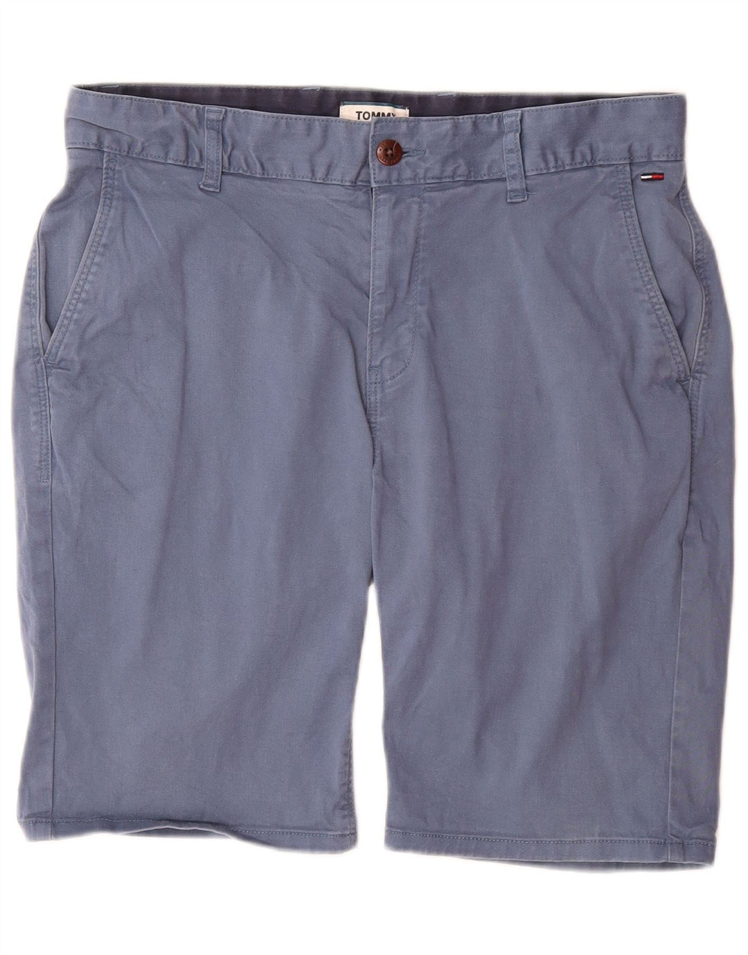 TOMMY HILFIGER Mens Chino Shorts W32 Medium Navy Blue Cotton