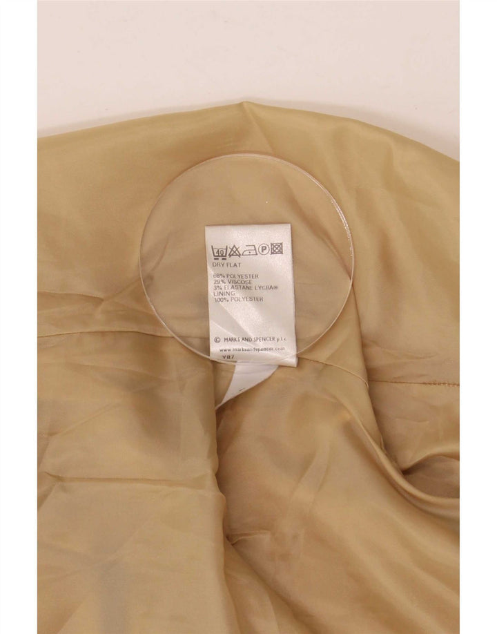 Marks & Spencer Dameoverfrakke UK 8 Small Beige Ternet polyester