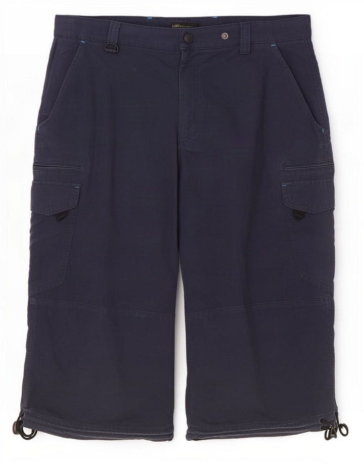Marks & Spencer Herre Cargo Shorts Large W34 Navy Blue Bomuld