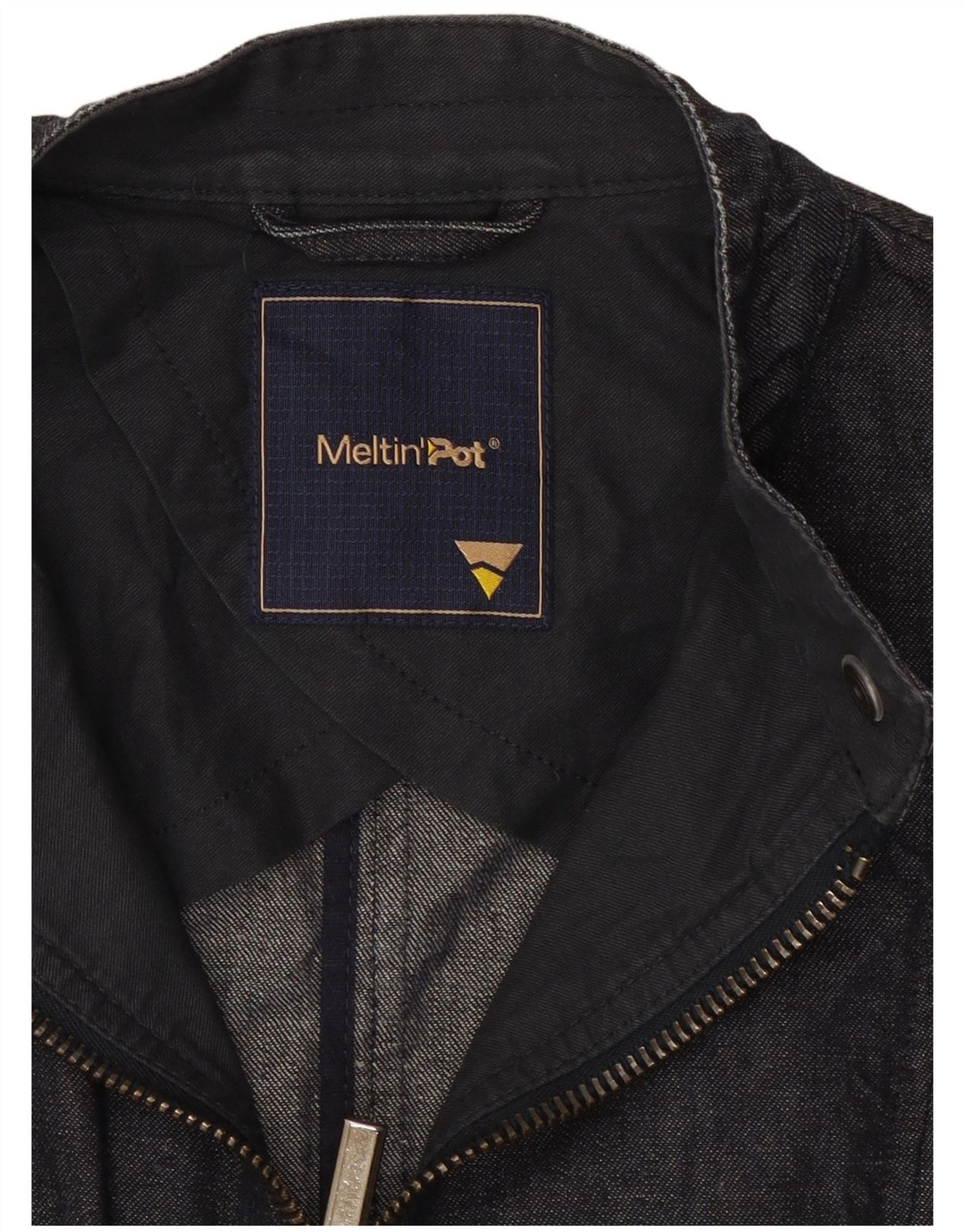 Meltin' Pot Dame denimjakke UK 12 Medium Navyblå Bomuld