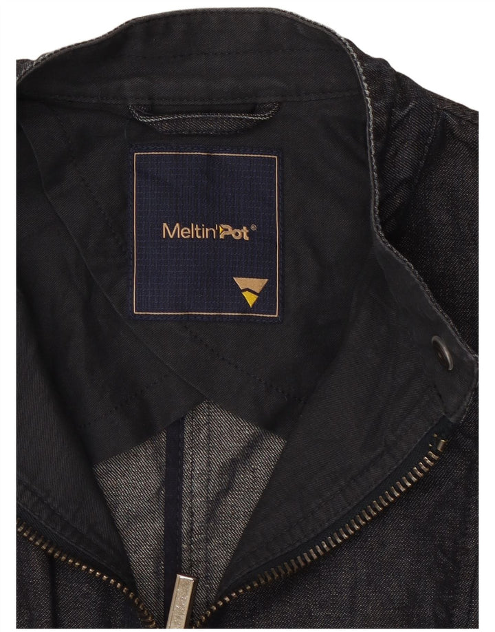 Meltin' Pot Dame denimjakke UK 12 Medium Navyblå Bomuld