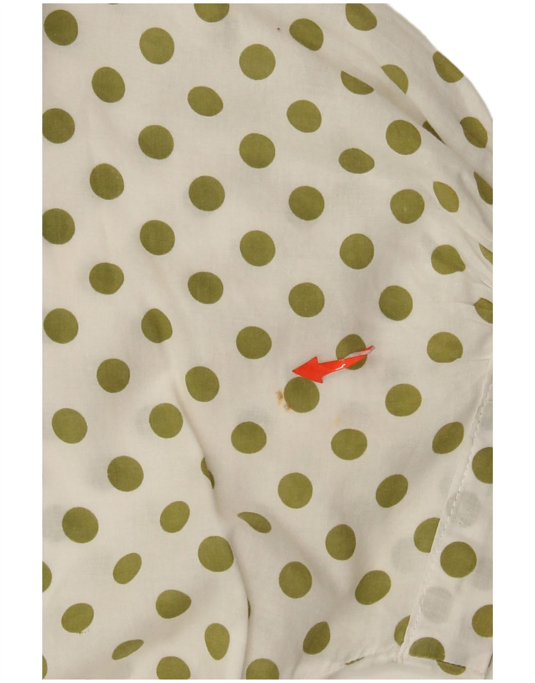 Benetton Dame Kortærmet Bluse IT 44 Medium White Polka Dot