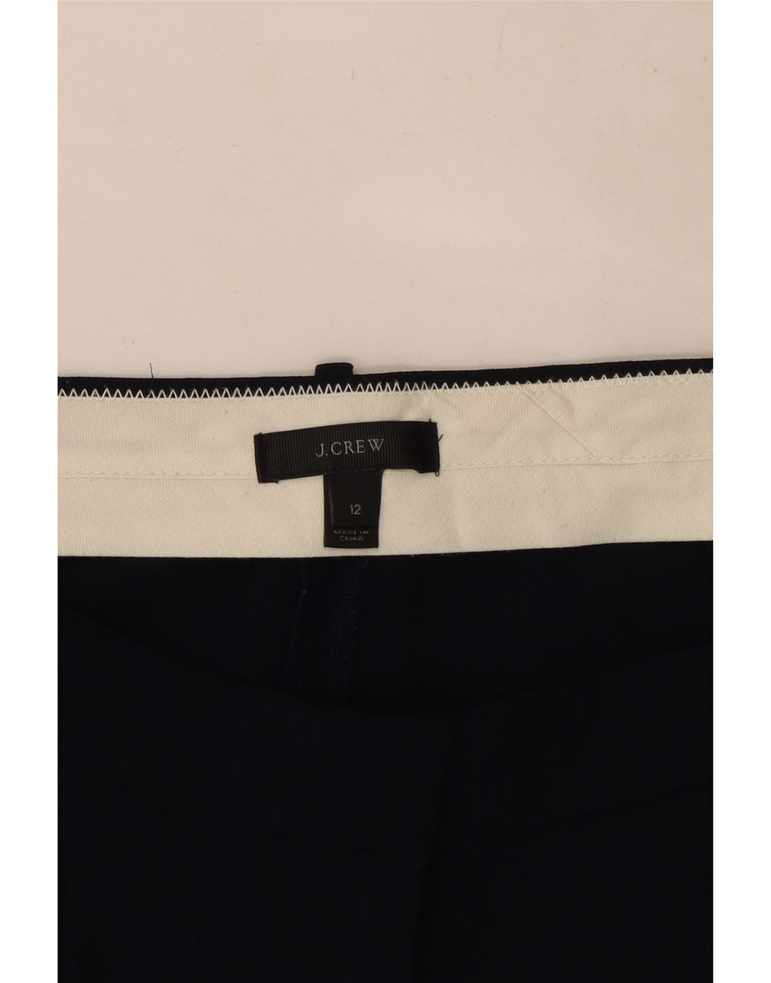 J. Crew Womens Pegged Chino Shorts US 12 Large W34 Navy Blue Polyester