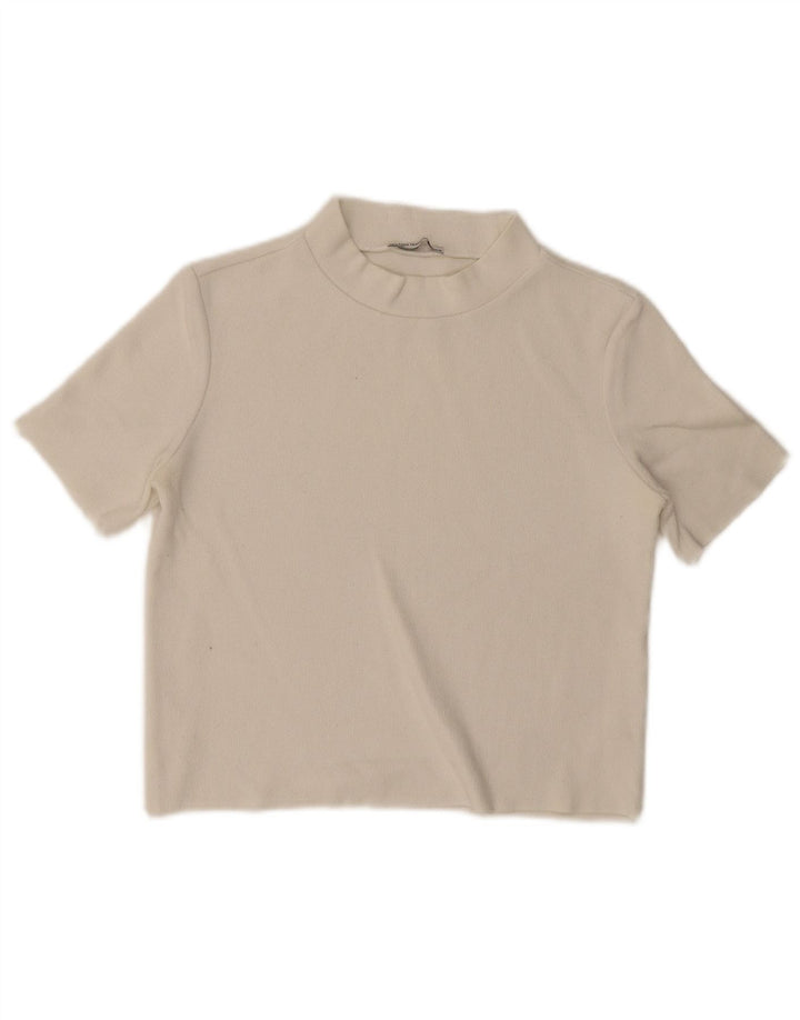 Zara Trafaluc Crop Top til kvinder DK 10 Small Off White