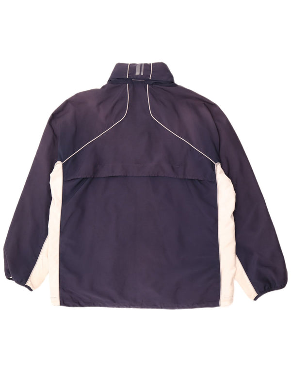 Nike Regnjakke med hætte til mænd UK 45/47 XL Navy Blue Colourblock