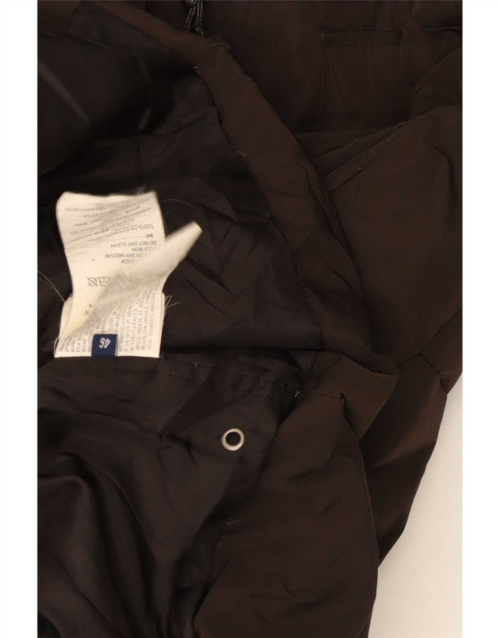 Trussardi Jeans Dame Hætte Polstret Frakke IT 46 Stor Brun Polyester