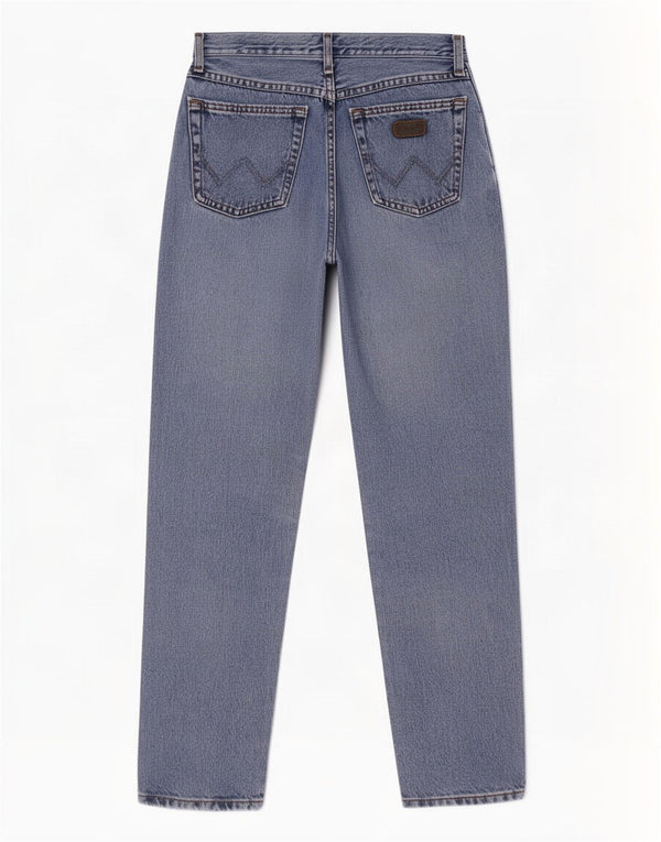 Wrangler Højtaljede koniske jeans til kvinder W30 L28 Blå