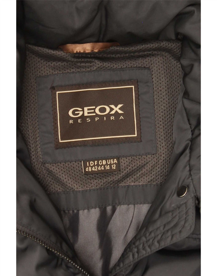Geox Womens Respira hættepolstret jakke UK 14 Large Grå